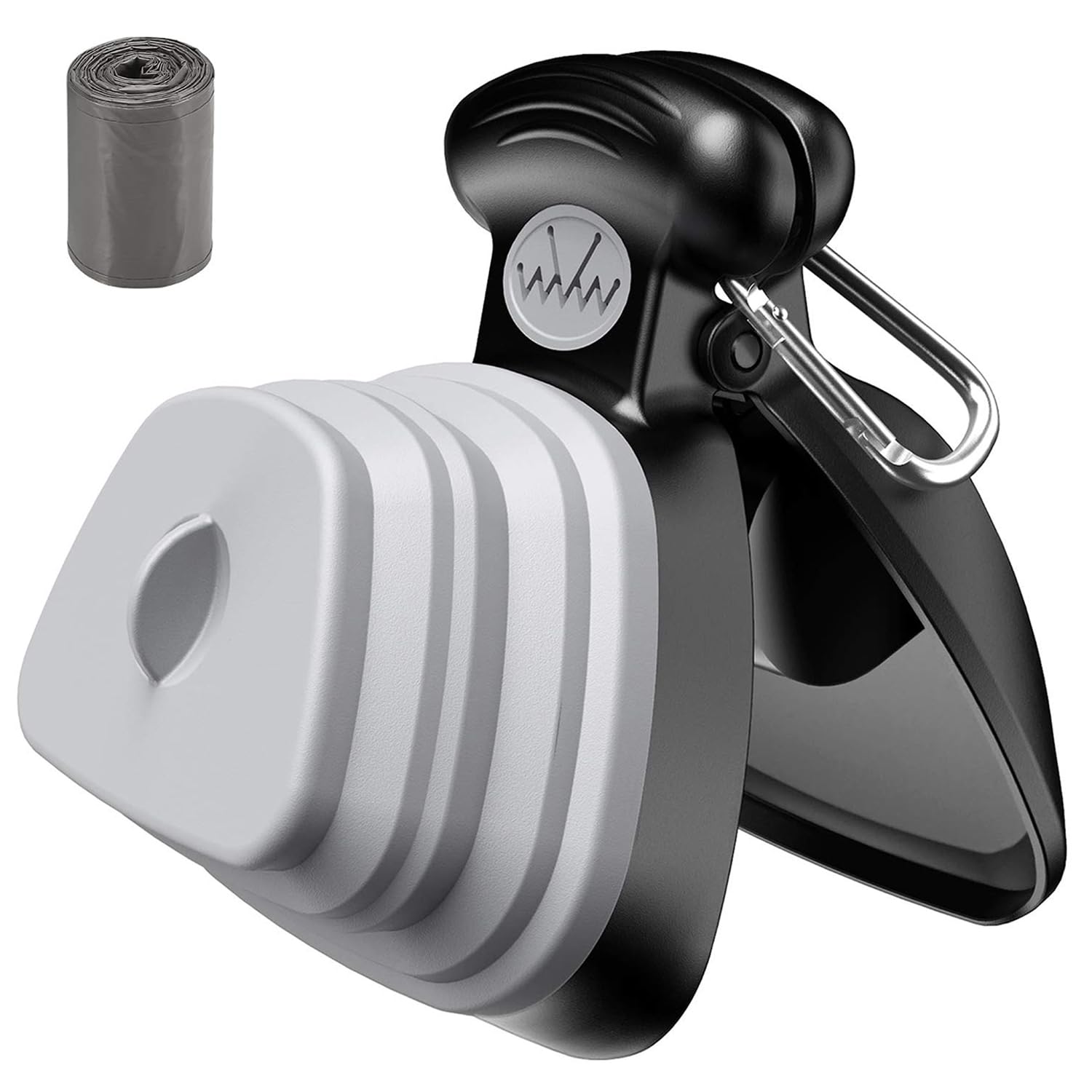 Touch-Free Portable Dog Pooper Scooper w/Bag Dispenser for Small Medium Dog