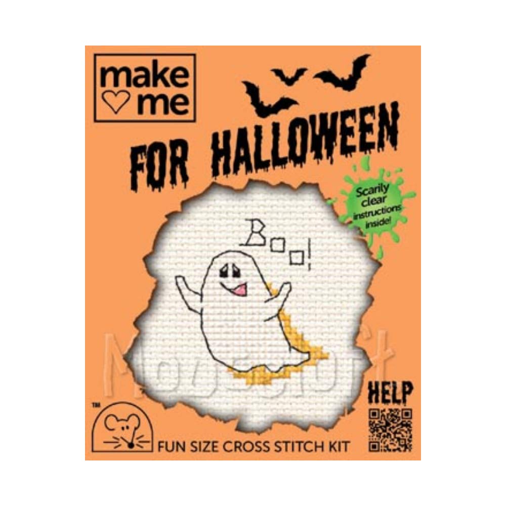 Mouseloft Mini Cross Stitch Kit - Ghost, Halloween Stitchlets Collection