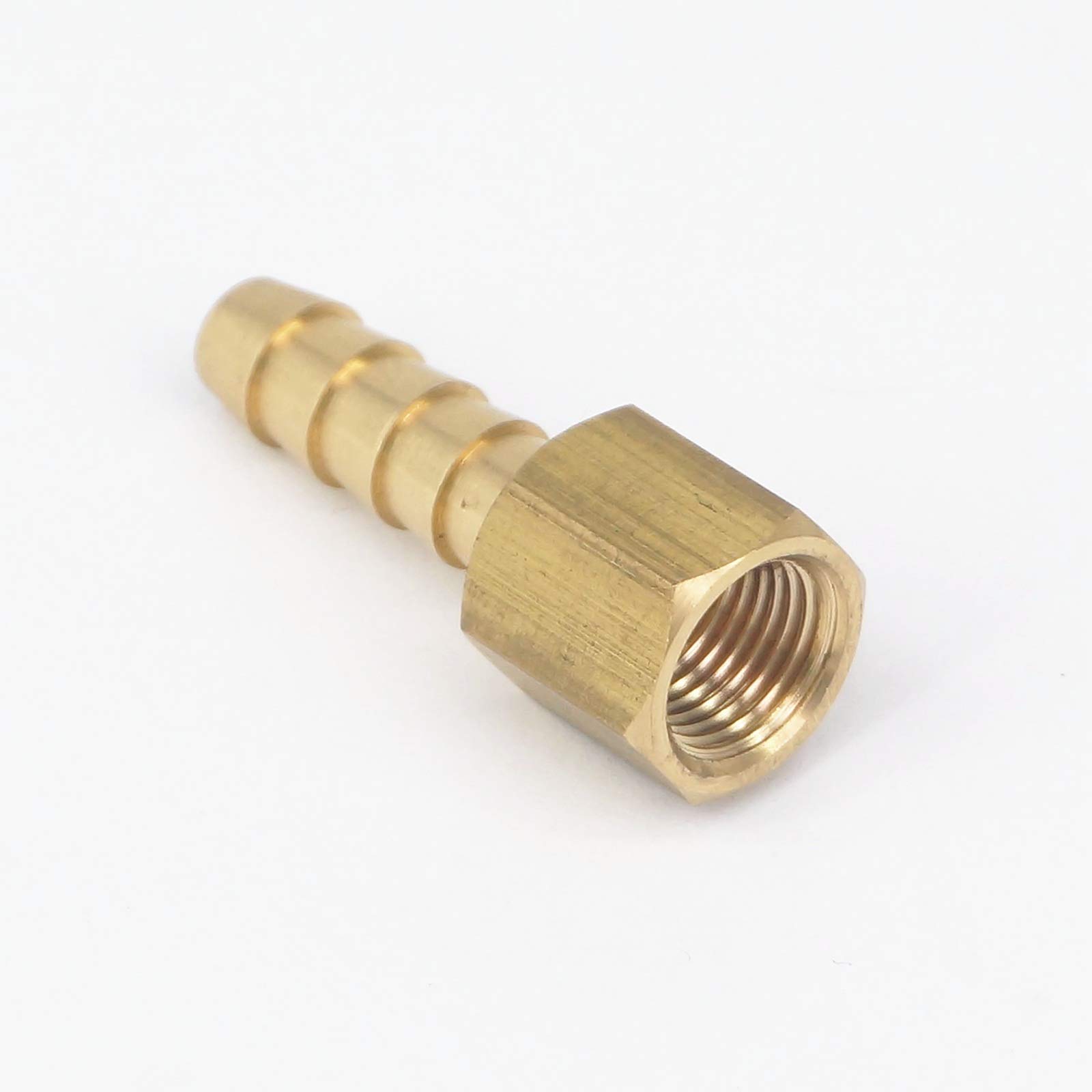Parker Hannifin 20-4-pk10 Dubl-Barb Plug Fitting, Brass Body, 1/4