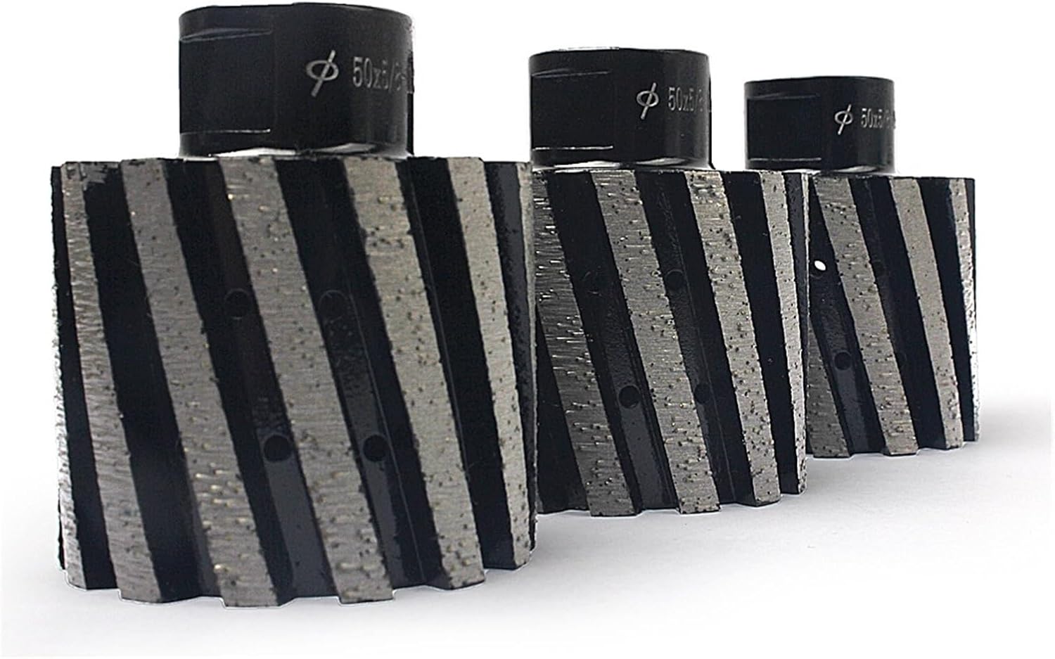 2" Zero Tolerance Diamond Drum Wheel 50mm Metal Segmented Finger Bit for Granite Marble Hole Grinding Wheel(5-8-11,100)