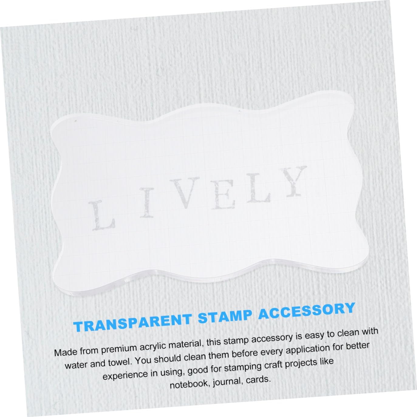 5Pcs Acrylic DIY Stamp Handle Set, Scrapbooking Stamping Blocks for Crafting and Handmade Seal Accessories