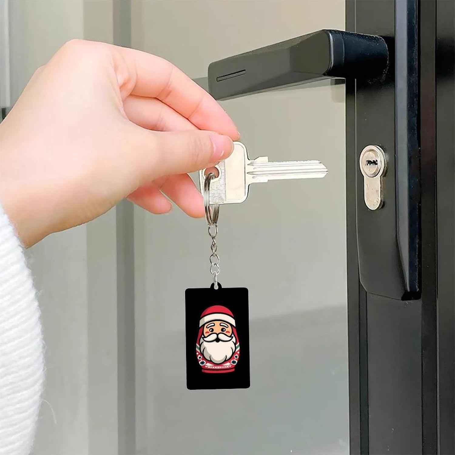 Christmas Russian Nesting Dolls Acrylic Keychain Key Chains with Key Rings for Men Women Gifts image 4