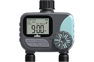 Sprinkler Timer, Dual Zone Water Hose Timer for Garden Lawn and Yard,...