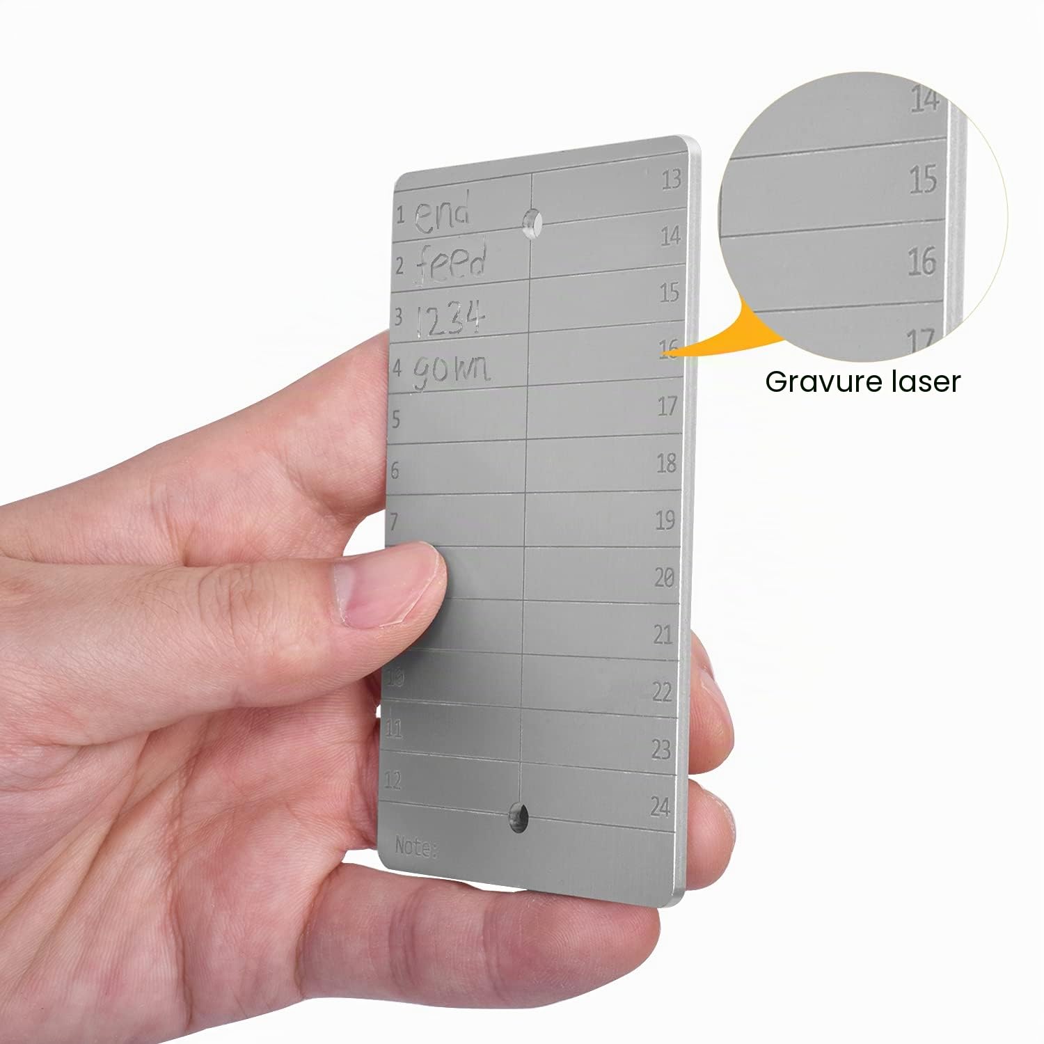Crypto Seed Storage, Bitcoin Cold Wallet Backup – BIP39 12 ou 24 mots Recovery Phrase Backup avec stylo de gravure (double) (argent)