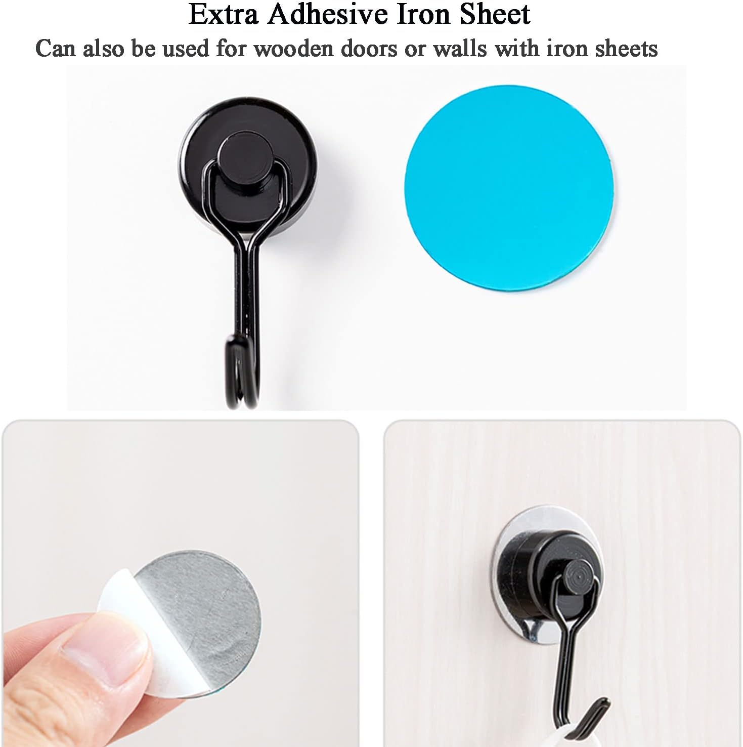 Lokediren Magnetic Hooks, 30Lbs Heavy Duty Magnetic Hooks, Swing Magnets Hooks, Super Strong Cruise Magnetic Hook for Hanging, Kitchen,Grill,Refrigerator,Wreath,Keys-4 Pack(Black) : Industrial & Scientific