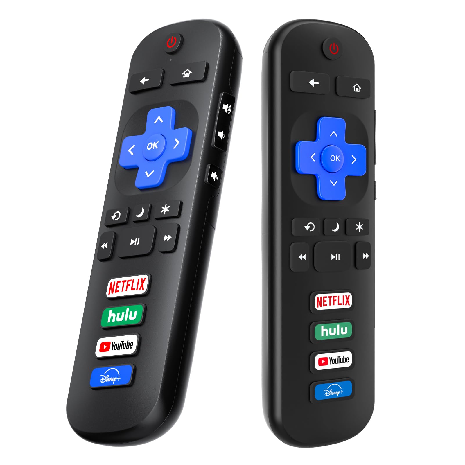 FlyCoco Replacement Remote Control Only for Roku TV, 2 Pack No Pairing Required Infrared Roku Television Remote Control Compatible with TCL/Sharp/Insignia/Onn Series TV (Not for Roku Stick & Box)