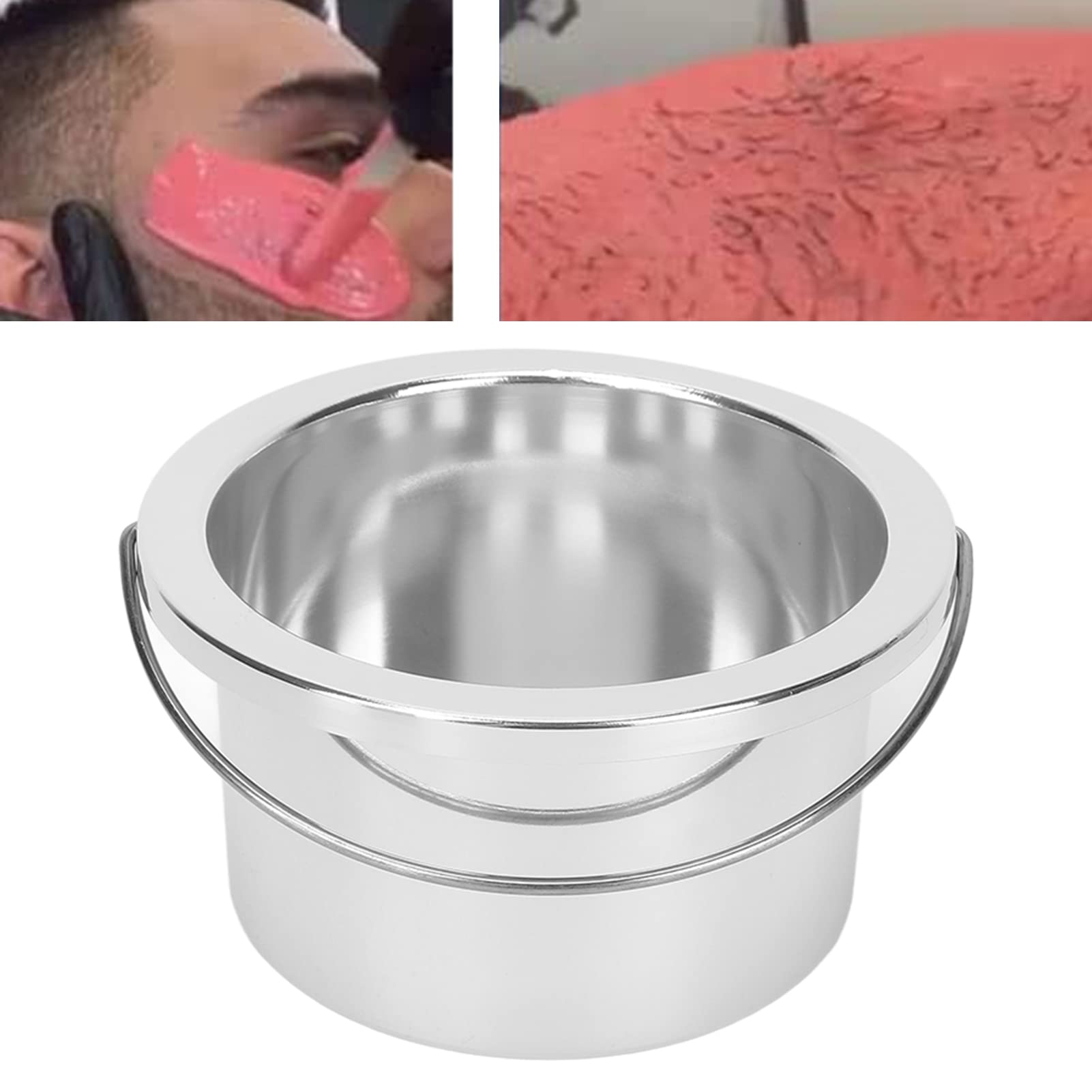 Pot de Chauffe-Cire, Pot de Remplacement pour Chauffe-cire, 100 mm Pot Intérieur pour Chauffe-cire, Accessoire de Chauffe-cire Portable en Argent pour Machine à épiler