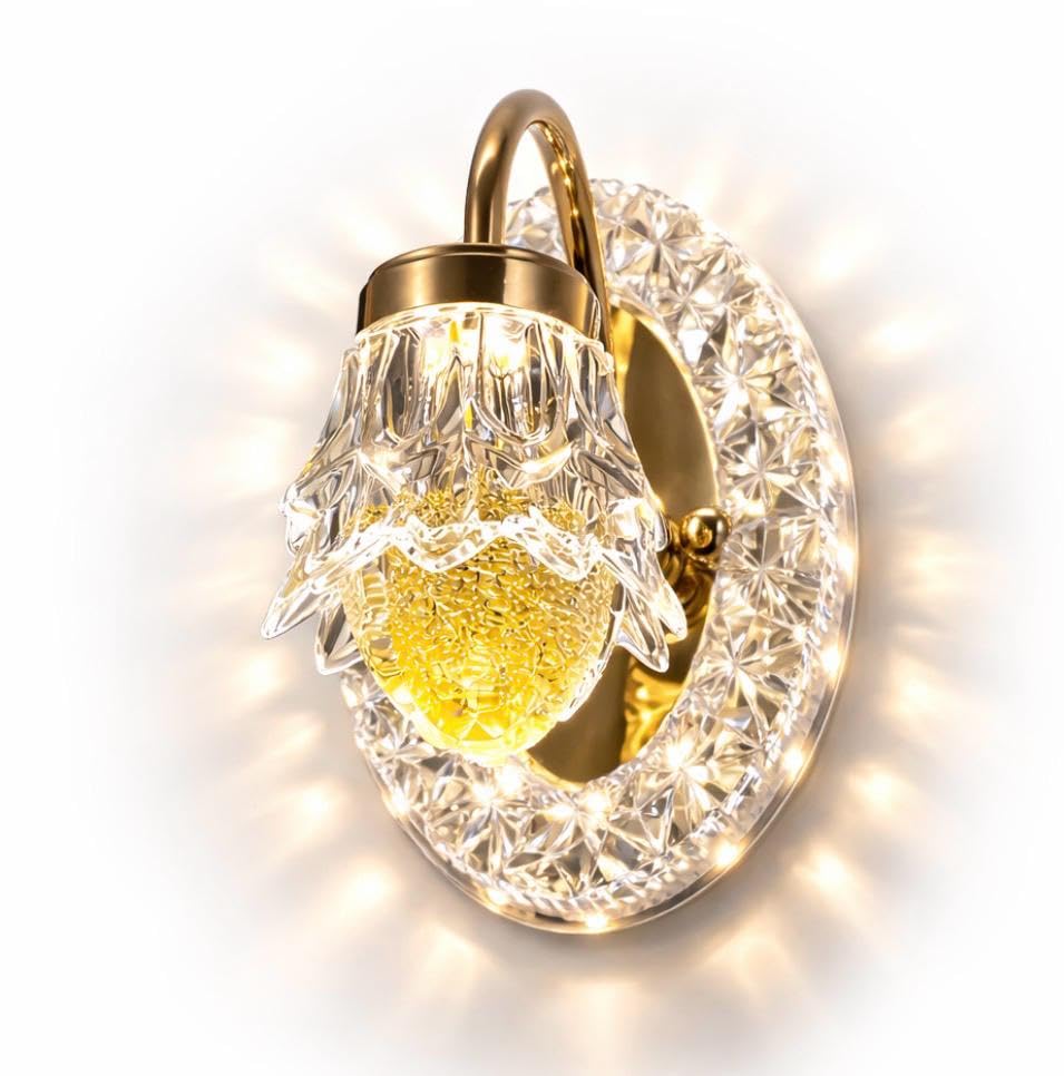 Image of 12 Watt Led Wall Light and Wall scones wall lamp for- Home, Kitchen, Bedside, Bedroom, Living Room, Office, Indoor, Bedside, Mirror Side, Diwali Lighting (Yellow Wall)