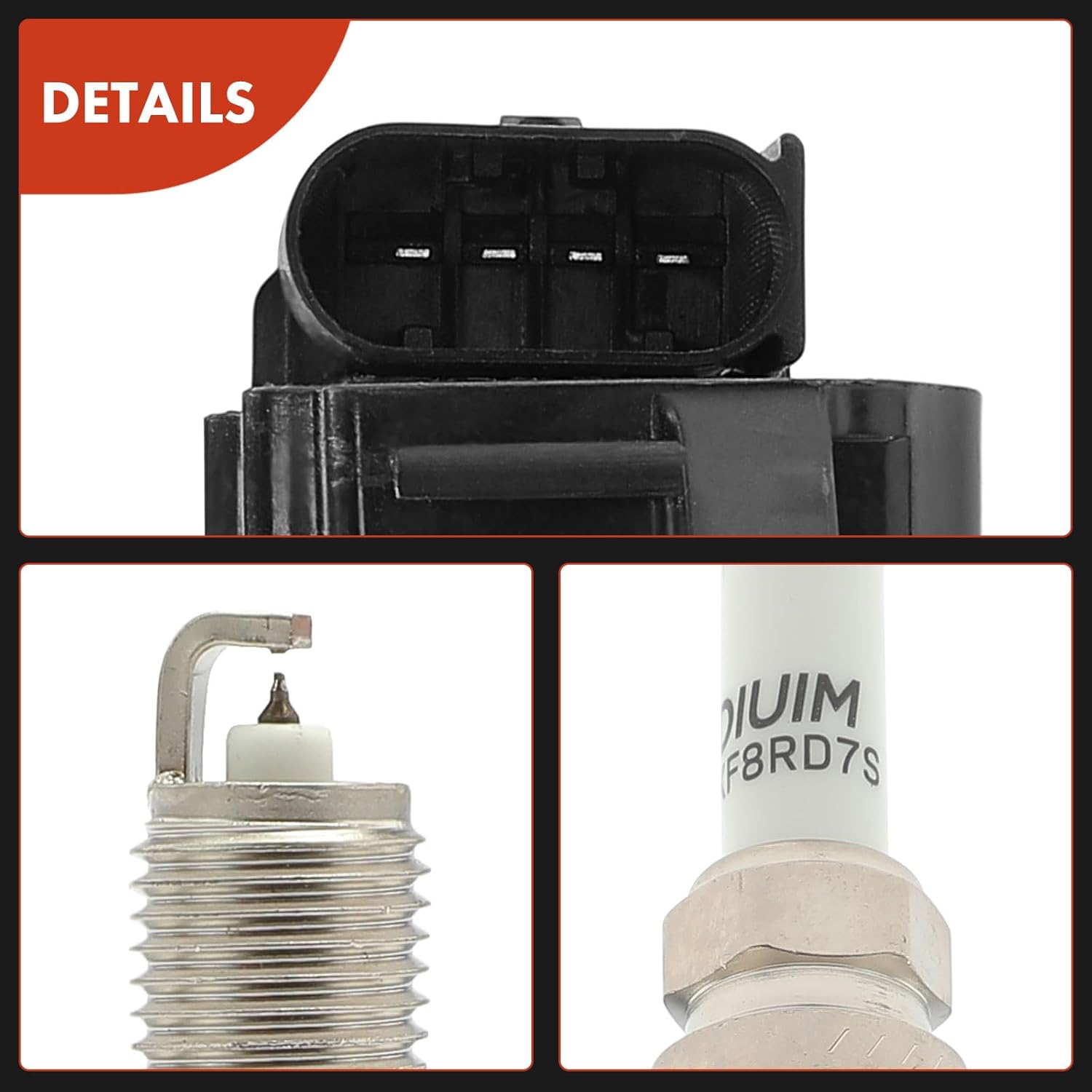 A-Premium Set of 4 Ignition Coil Pack and Iridium Spark Plugs Compatible with Mercedes-Benz CLA45 AMG 2014-2020, GLA45 AMG 2015-2019, 2.0L