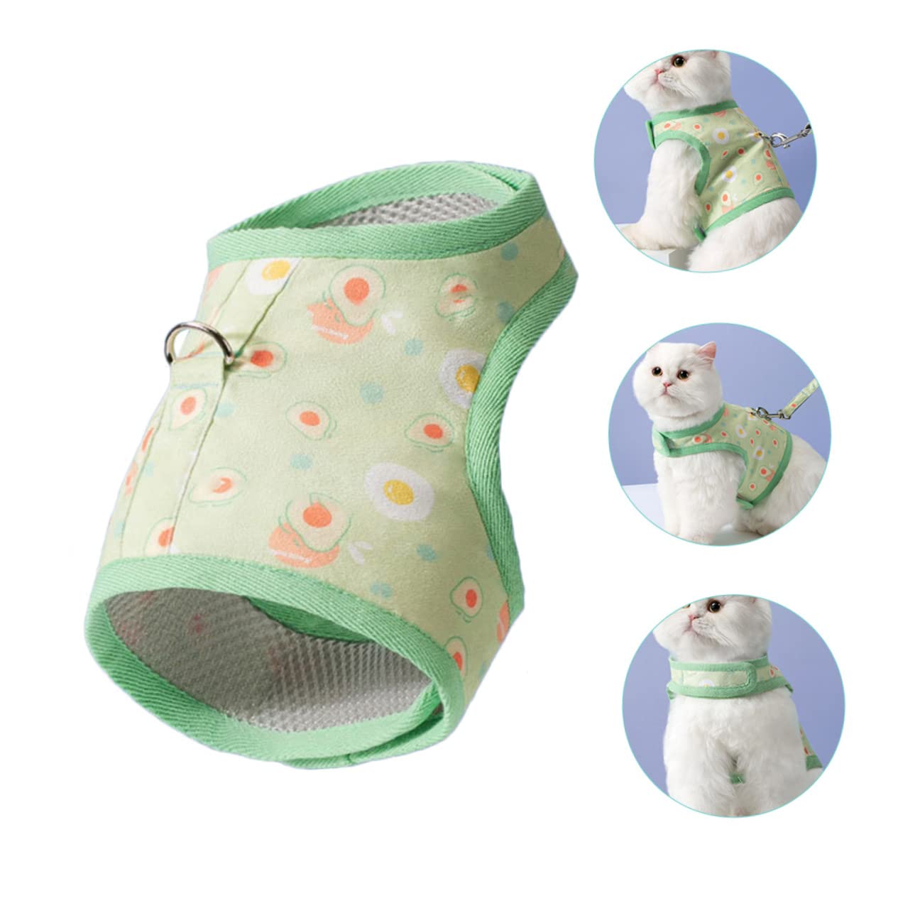 SUPVOX 4 Set Di Gilet Per Cani Con Guinzaglio Gilet in Rete Per Gatti E Cuccioli Portatile E Robusto