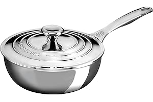 Le Creuset Tri-Ply Stainless Steel 2 Quart Saucier Pan Made in Saucier