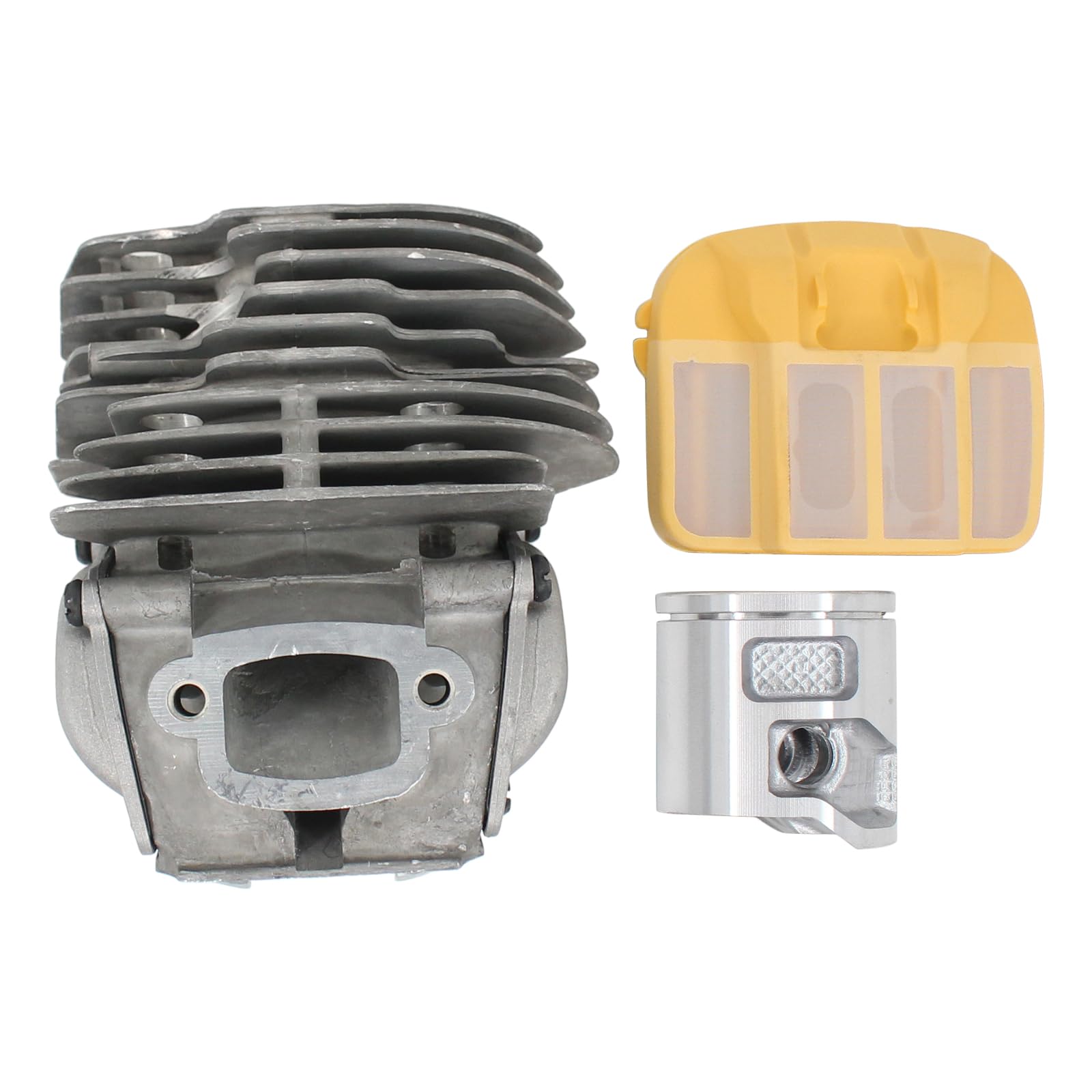 Juego de cilindros de pistón de 43 mm con anillo de pistón, perno de pistón, válvula de descompresión, bujía, filtro de aire, clip de pistón para Husqvarna 545 XP 550 XP 545XP 550XP para motosierra