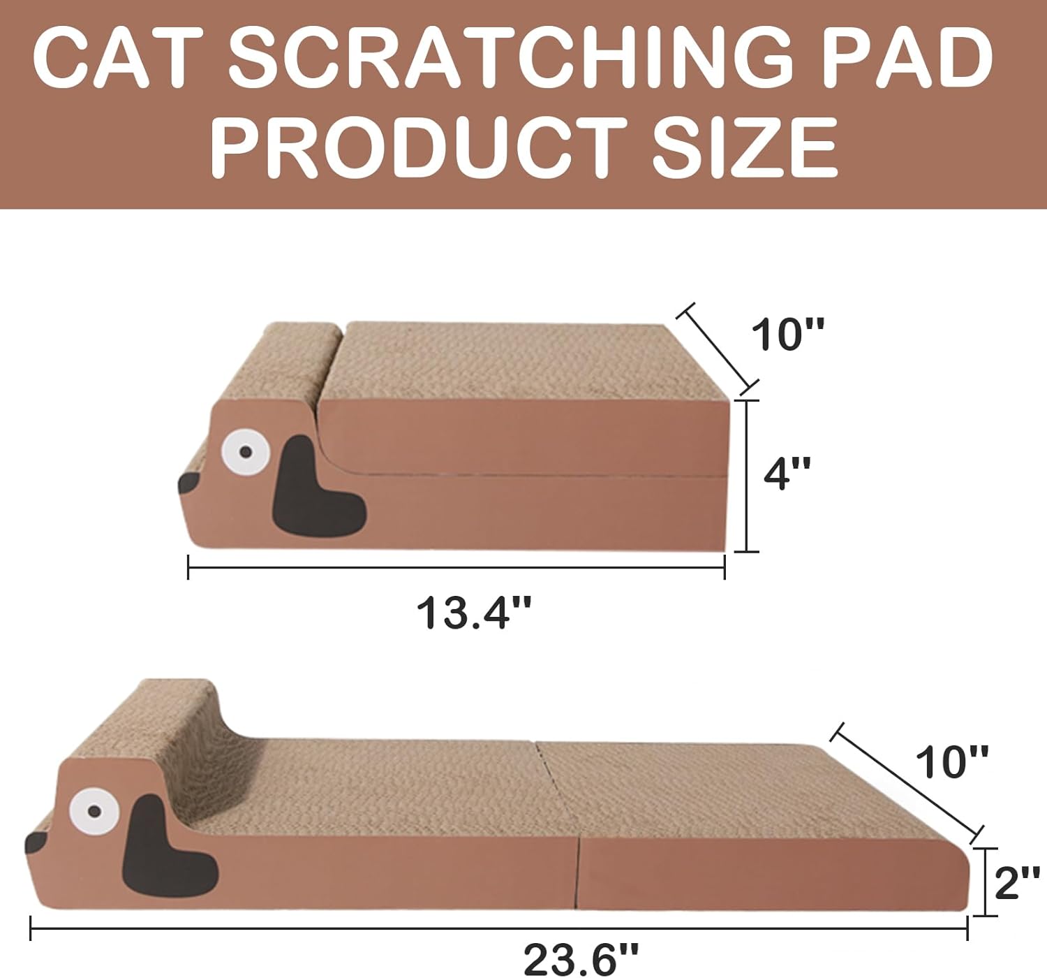 review Foldable Cat Scratcher Pad 23.6”x10” Long Lasting Recyclable Corrugated Cardboard Scratch Board for Indoor Cats