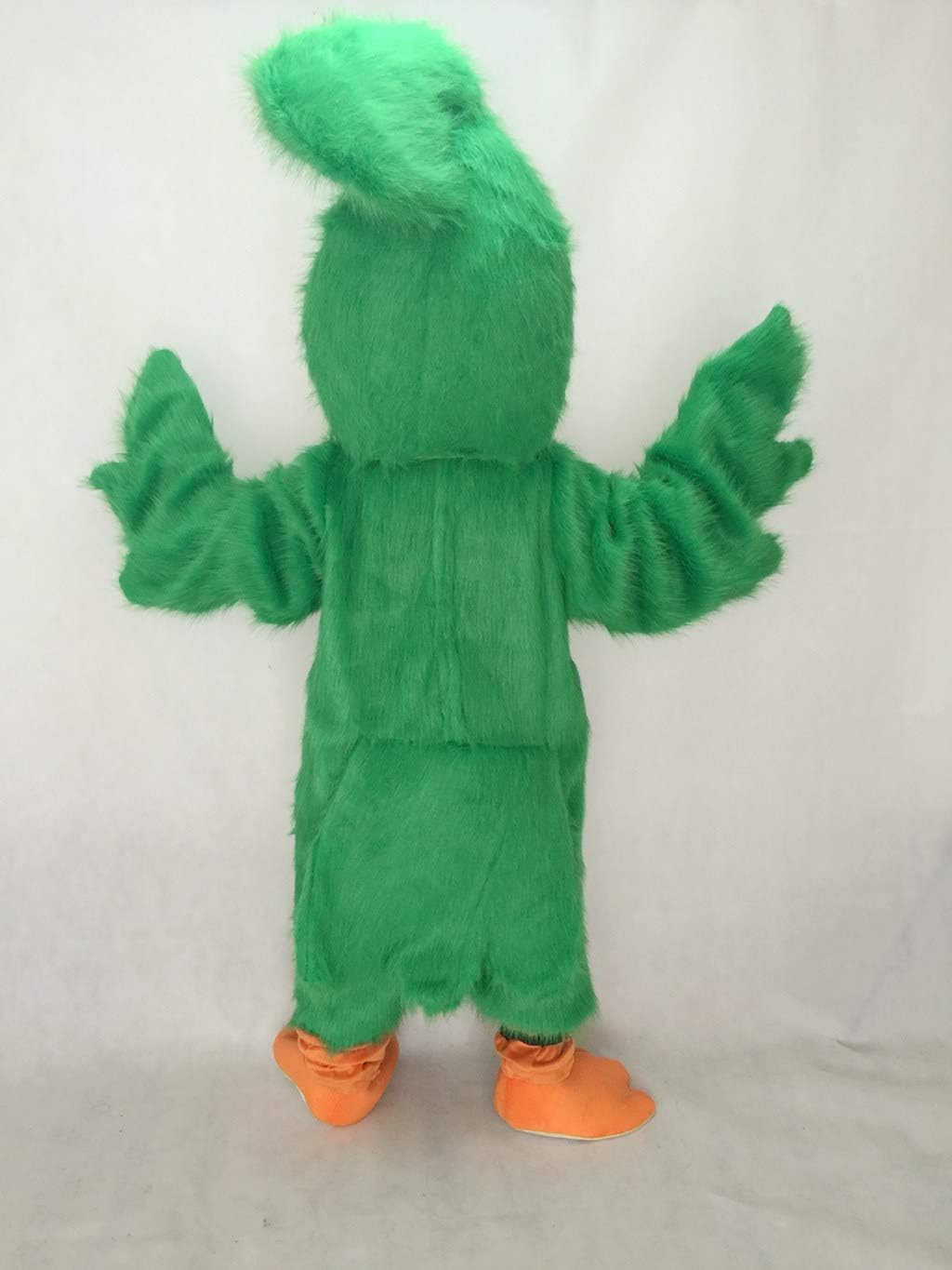 Cute Green Plush Roadrunner Bird Mascot Costume Adult College Mascot Suit for School, Team, Sports Events, Parties & Advertising