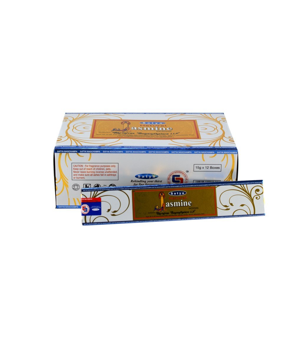 Satya Nag Champa Natural Jasmine Incense Sticks 12x Boxes Aromatherapy