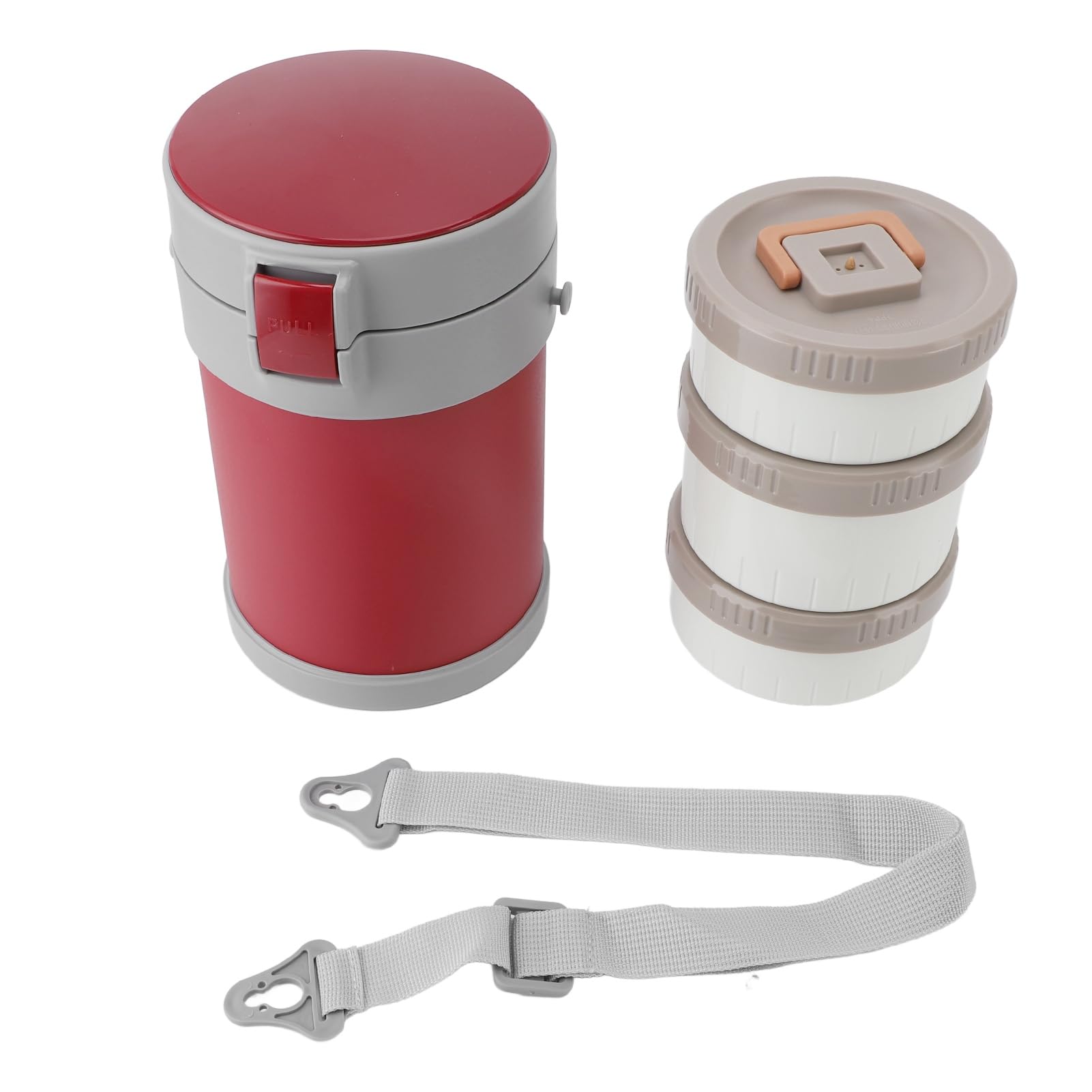 Fdit 3-poziomowy Termo Lunch Box, 304 Stal Nierdzewna Podwójna ścianka