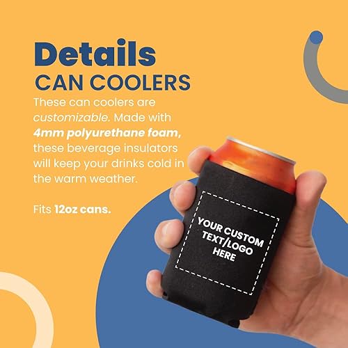 Miniatura 3 de Enfriadores de latas de boda personalizados, paquete de 150, recuerdos de boda personalizados, enfriador de latas personalizado para invitados de