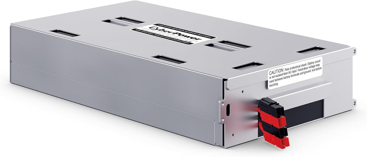 CyberPower RB1270X4E UPS Replacement Battery Cartridge, Maintenance-Free, User Installable, 12V/7Ah