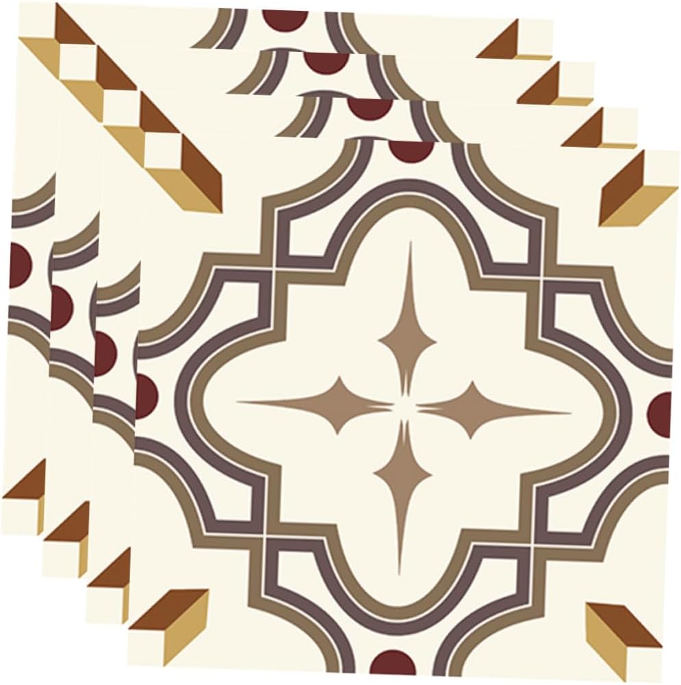 IFANLANDOR 4PCS Vinyl Stick Decorative Tile Stickers Peel