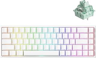 MonsGeek(モンスギーク) FUN68 HE 0.005mm ラピッドトリガー 65%英語配列 有線モデル 磁気スイッチ Akko Glare Magnetic Switch テンキーレス ホットスワップ サイドプリント ダブルショットPBT 8Kポーリングレート 16Kスキャンレート SnapKey (SOCD)対応 ARGB対応 高コスパ ゲーミングキーボード ホワイト【国内正規品】