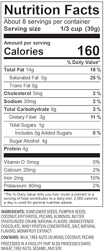 Miniatura 3 de NuTrail Nut Granola, Dark Chocolate, No Sugar Added, Gluten Free, Grain Free, Keto, Low Carb, Healthy Breakfast Cereal 8 oz. 6 Count