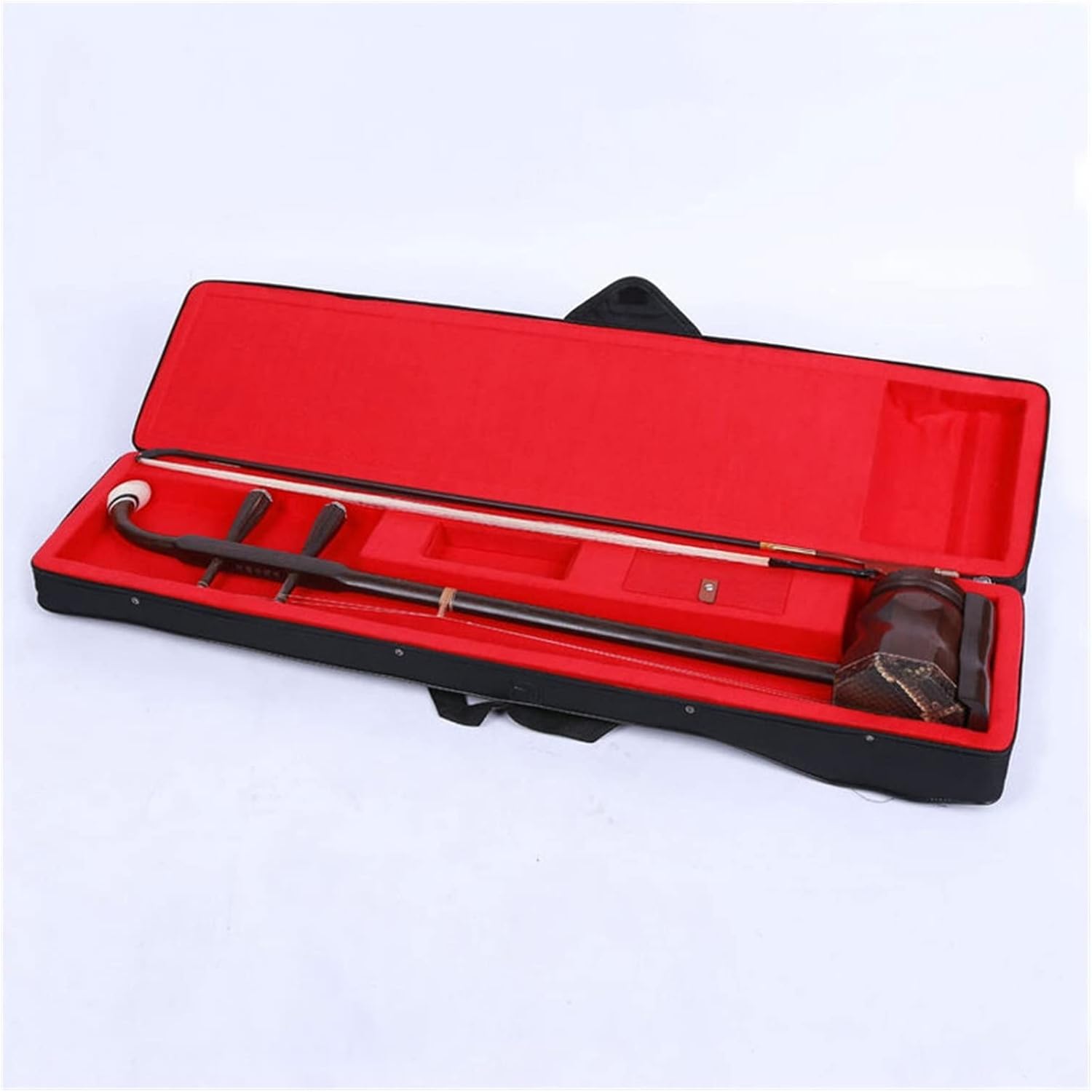 紫檀彫刻龍頭二胡中国民族古典演奏型二弦楽器 ケース付き 初心者二胡