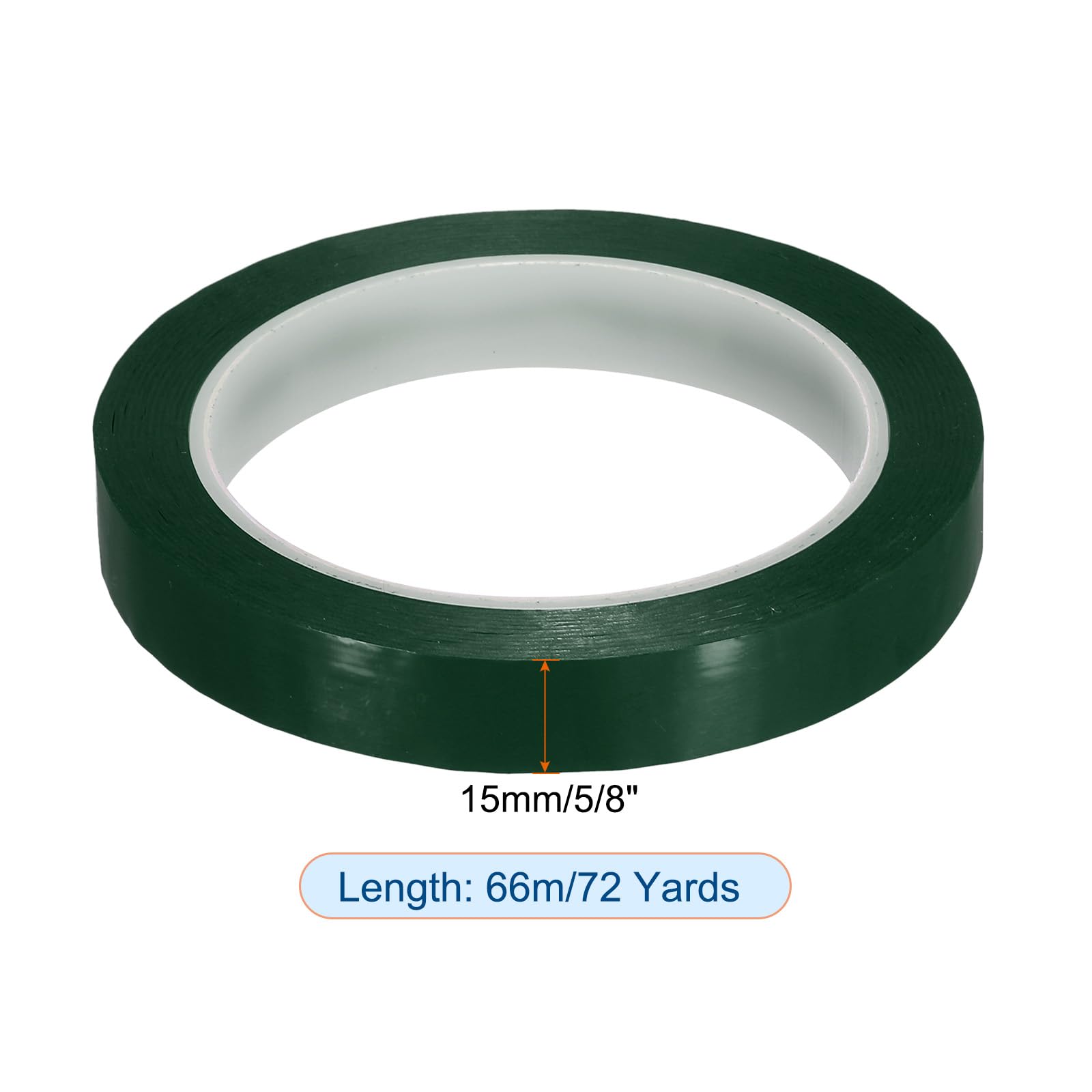 PATIKIL Whiteboard Tape 15mm 5/8", Thin Dry Erase Tape for Graphic Chart Marking DIY Art Green, 72 Yards x 5/8" - Image 2