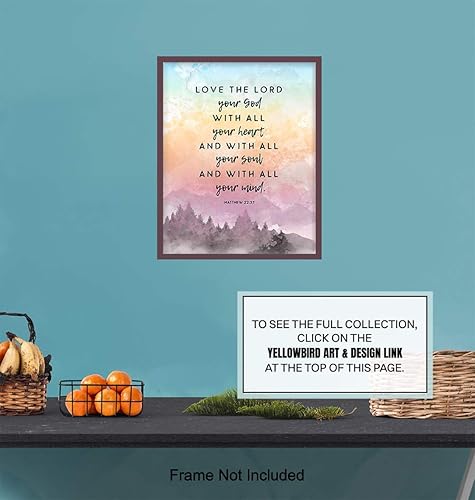 Miniatura 6 de Scripture Bible Journaling Wall Art - Blessed Sign - Bible Verse Wall Art, Religious Decor - Christian Gifts for Women, Men, Kids Bedroom - Unframed