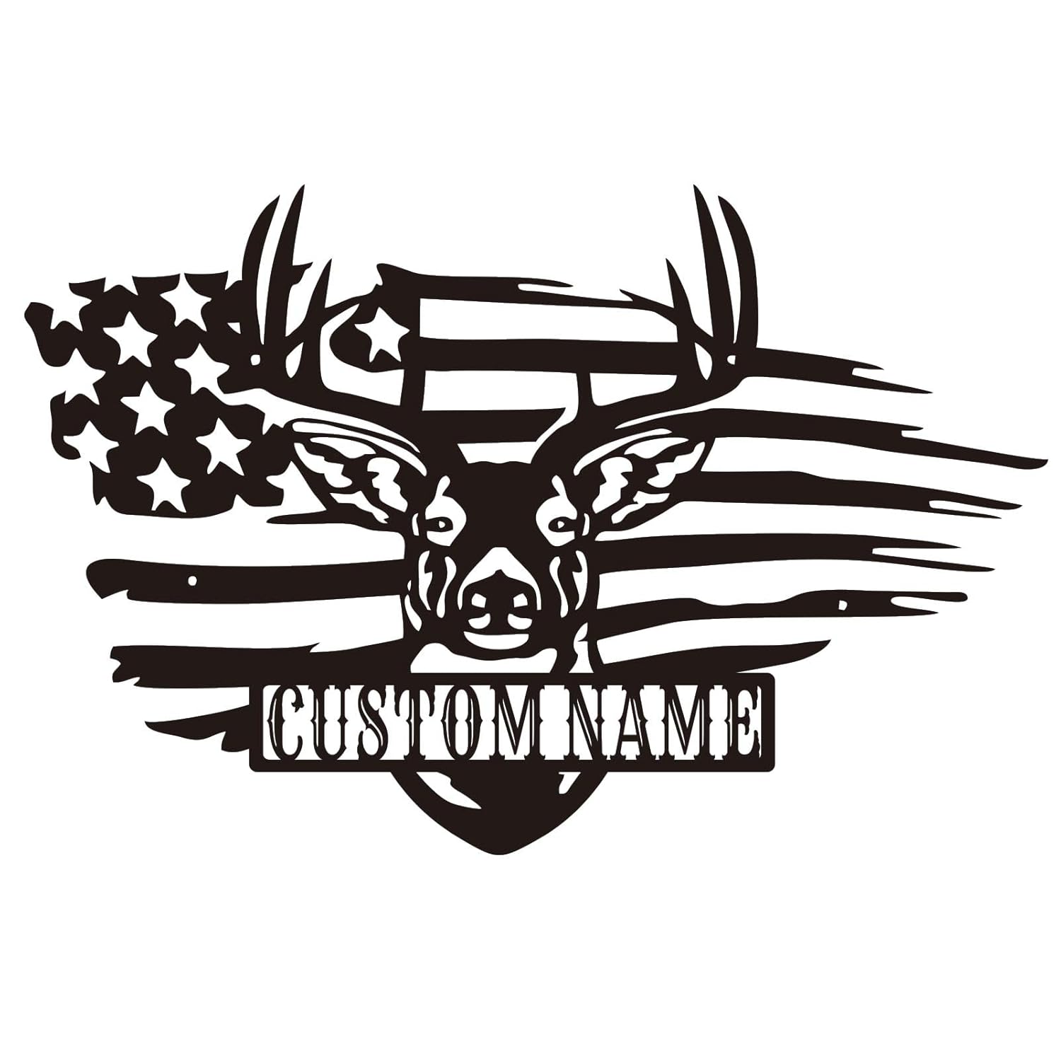 Metal Deer Wall Art Hunter Signs Personalized Metal Signs