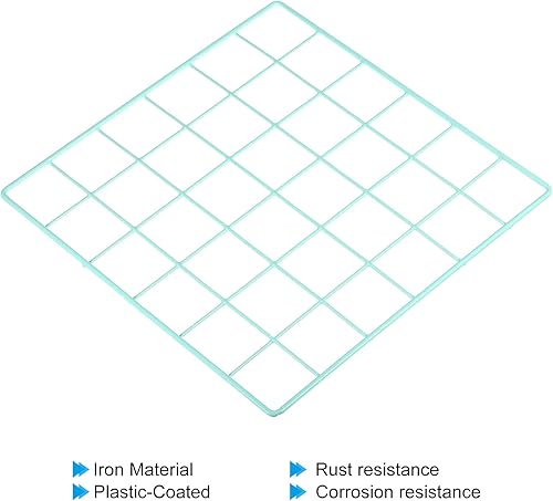 Miniatura 3 de PATIKIL Panel de rejilla de alambre de 12 x 12 pulgadas, decoración de pared de malla metálica, paneles decorativos, tablero de fotos, organizador