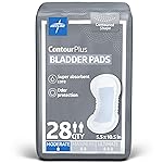 Medline ContourPlus Bladder Control Incontinence Pads, Moderate Absorbency, 5.5 x 10.5, 28 Count