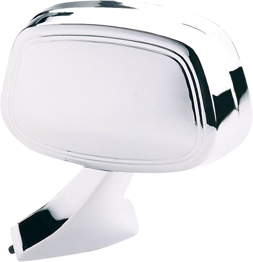 Fit System Driver Side Mirror for Buick Electra/Estate Wagon/Lesabre/Chevy Caprice Sedan/Impala/Olds Cruiser, Pontiac Parisienne, Safari Wagon, Chrome, Non-Foldaway, Manual