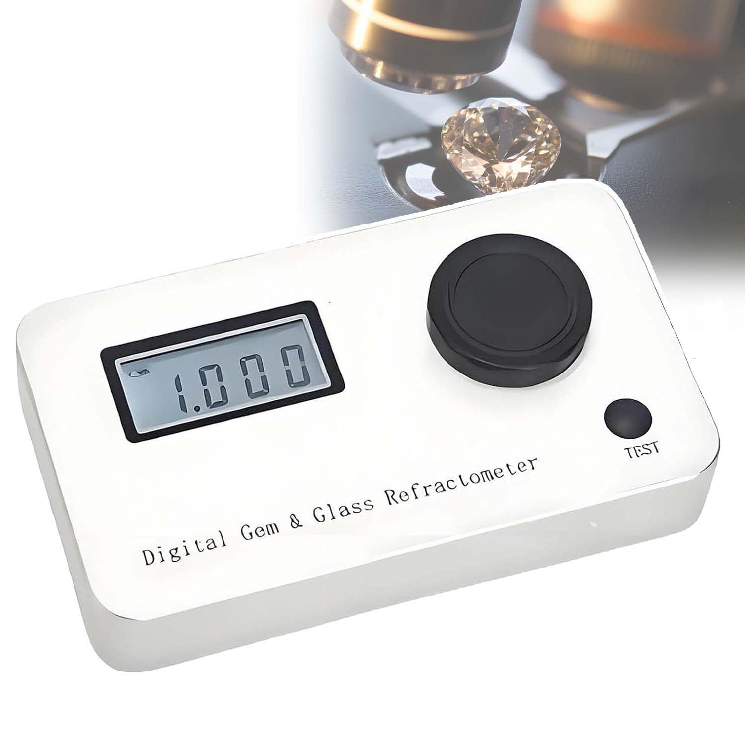 Refractómetro de piedras preciosas, probador digital de diamantes para joyerías, índice de refracción profesional 1.300-3.000