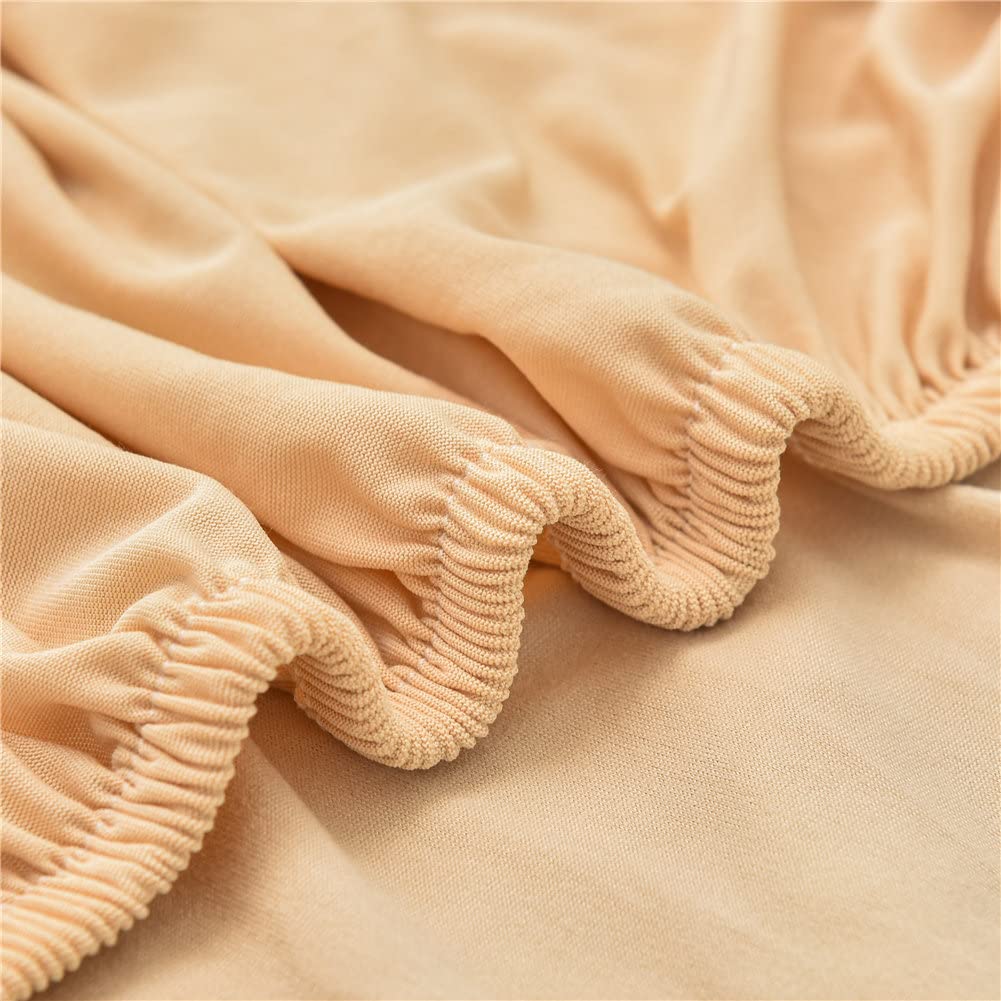 FANSU Housse De Fauteuil Cabriolet Chesterfield Extensible, Élégant Mode Couleur Unie Couverture De Fauteuil Antidérapant, Tub Chair Housse De Canapé Sans Housse De Coussin (Jaune Clair