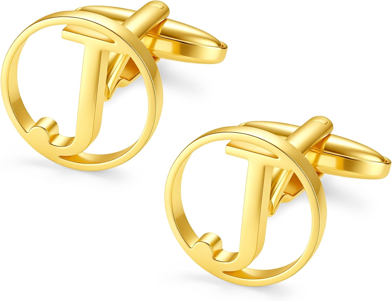 GWD Cufflinks for Men Classic Tuxedo Shirt Wedding Cuff Links Personalized Initials A-Z Gift