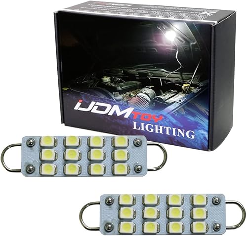 iJDMTOY Bombillas de repuesto LED de xenón blanco 12-SMD compatibles con Dodge RAM, cargador Jeep Wrangler, Grand Cherokee, etc. Montaje de lámpara