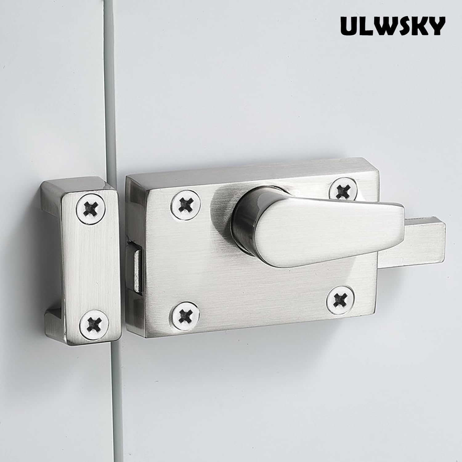 2Pcs Latch Indicating Lock,Latch Indicator Bolt,Privacy Partition Indicator Lock with Occupancy Indicator,Toilet Public Toilet Bathroom Stall Door Latch Lock (Silver,2pcs)