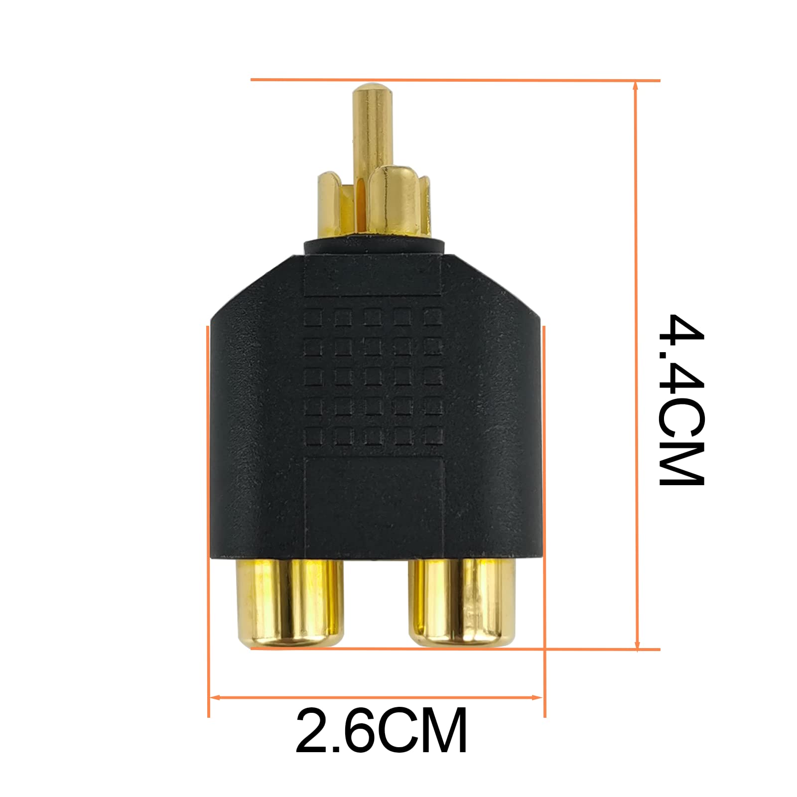 Rca Switcher Adattatore RCA Femmina A Saldare - Placcato Oro, Per Montaggio A Pannello, Audio/Video (Colore Rosso) Connettore Rca A Pannello