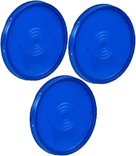 Blue Plain Plastic Bucket Lids for 3-6 Gallon Plastic Buckets-3 Pack