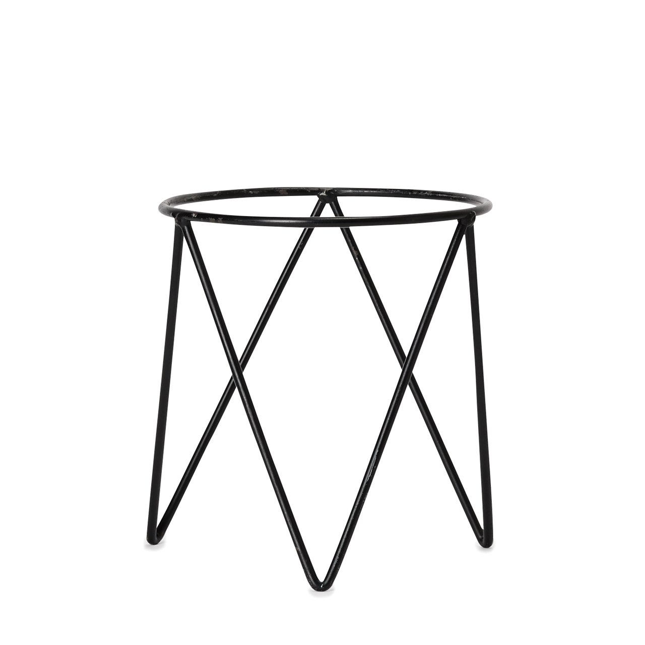 Amazon | アイアンポットスタンド 25 ブラック【植木鉢スタンド】 | 鉢