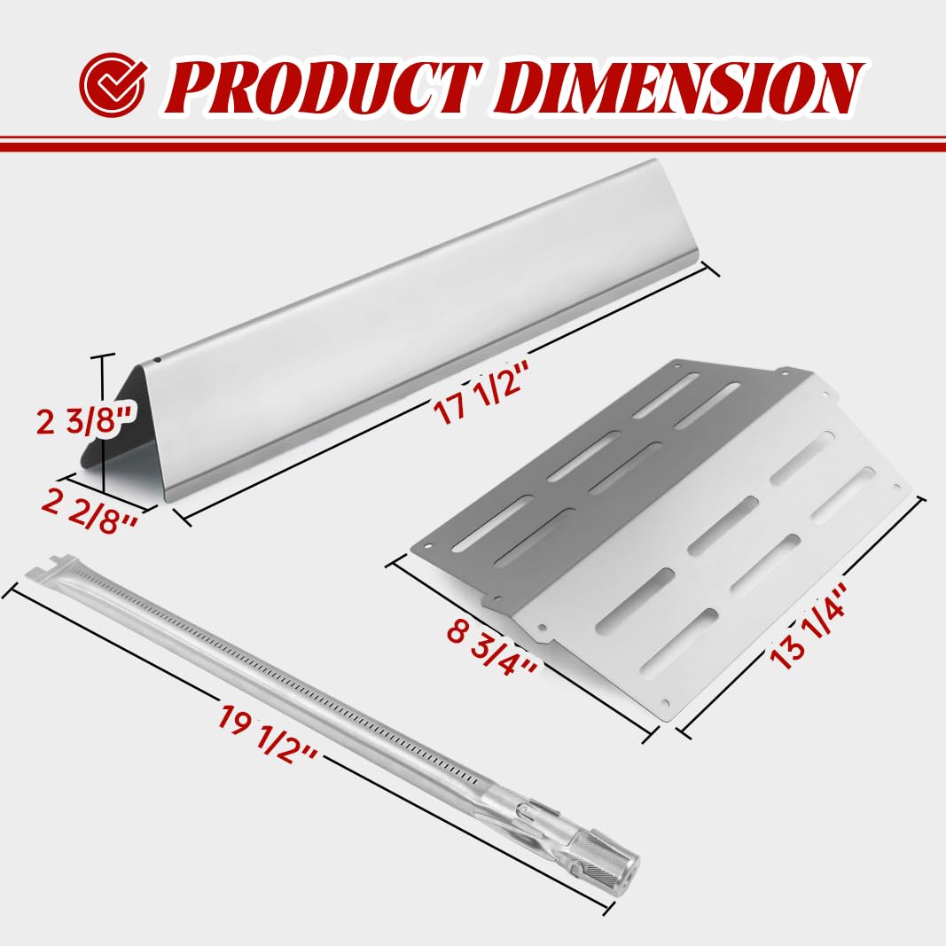 Genesis E-310 Grill-Ersatzteile – 5x Flavorizer Bars + 2x Hitzeschilde, Edelstahl