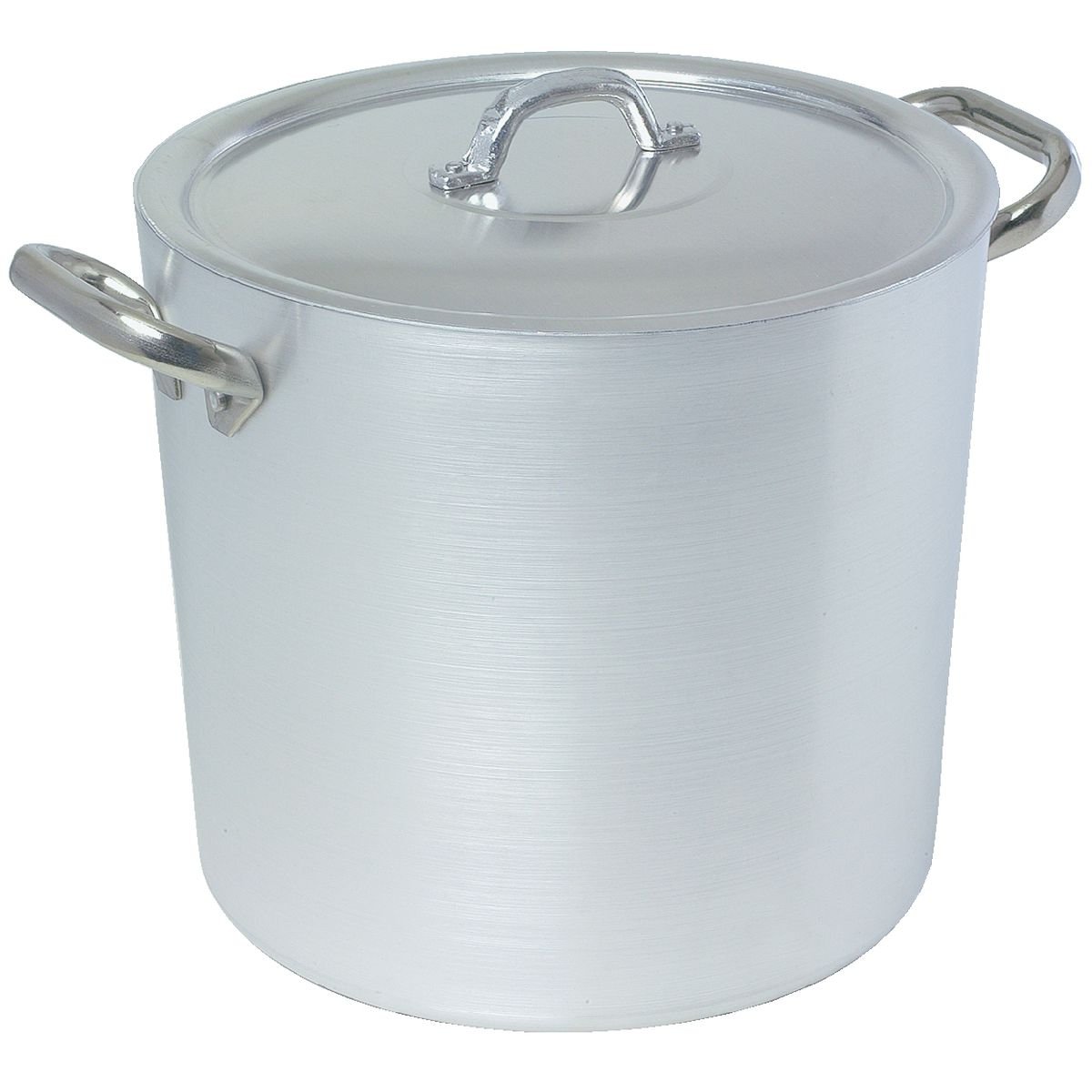 Pentole Agnelli, ALMA10336, Pentola Alta con 2 Maniglie in Acciaio Inox, Alluminio, Argento