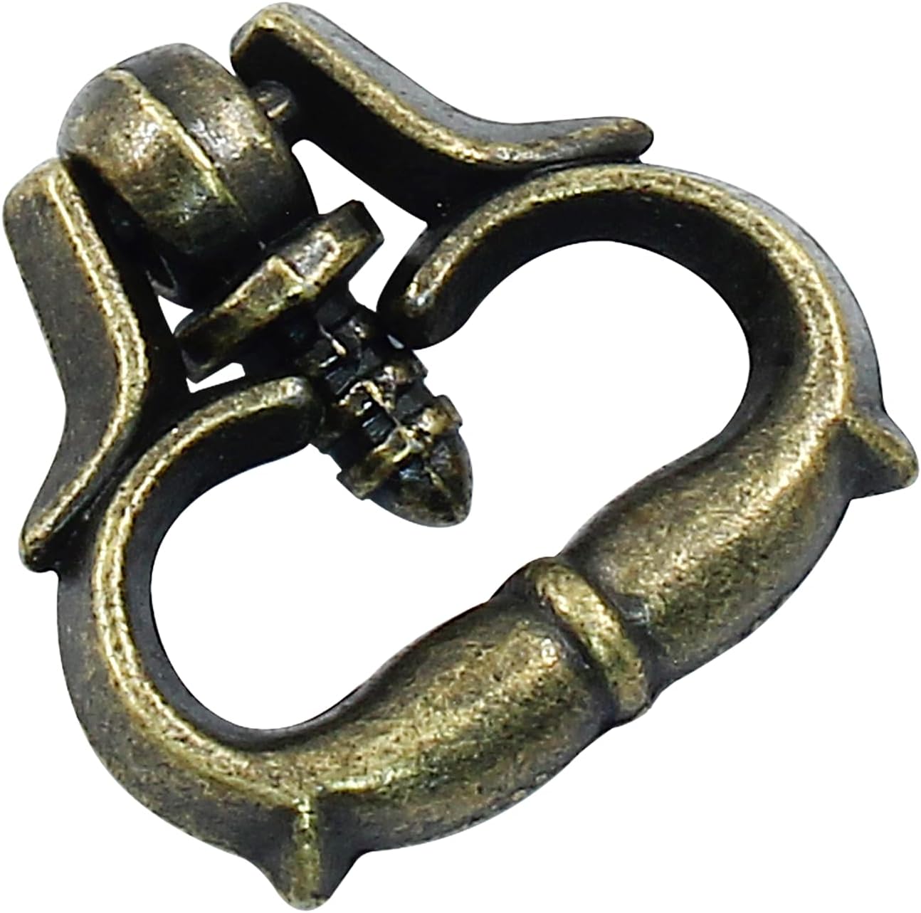Piutouyar 20 Pcs Mini Pull Handles, Antique Bronze Cabinet Handles, Self-Tapping Screws Knobs, Metal Small Drawer Pulls for Jewelry Box Cupboard Wardrobe Dresser Furniture Hardware Decorative Knobs
