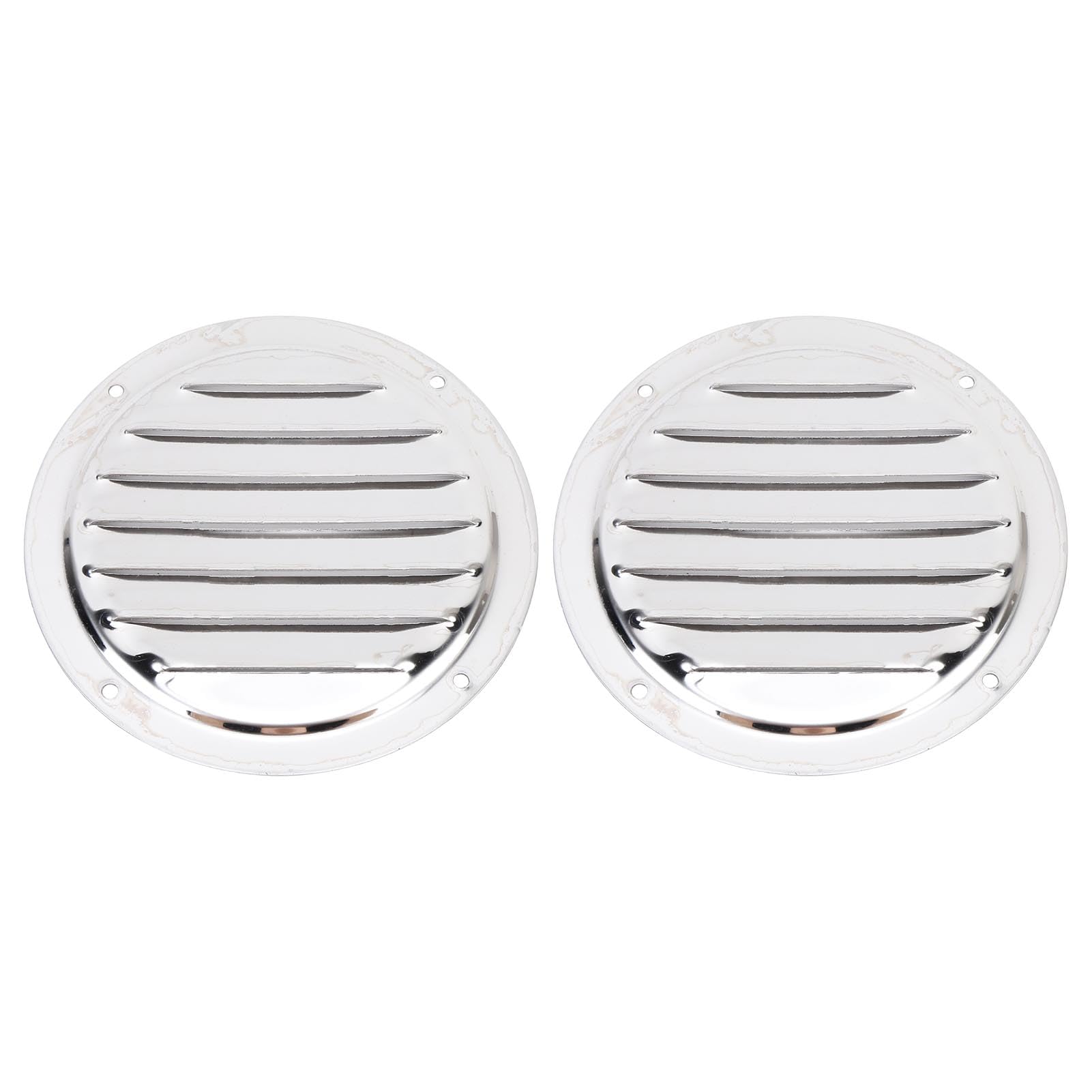 Lot de 2 Grilles d'aération Rondes pour Bateau, Couvercle de Ventilation Marine en Acier Inoxydable 316, Grille d'aération Marine avec Polissage Miroir de Haute Précision, Idéal pour Les