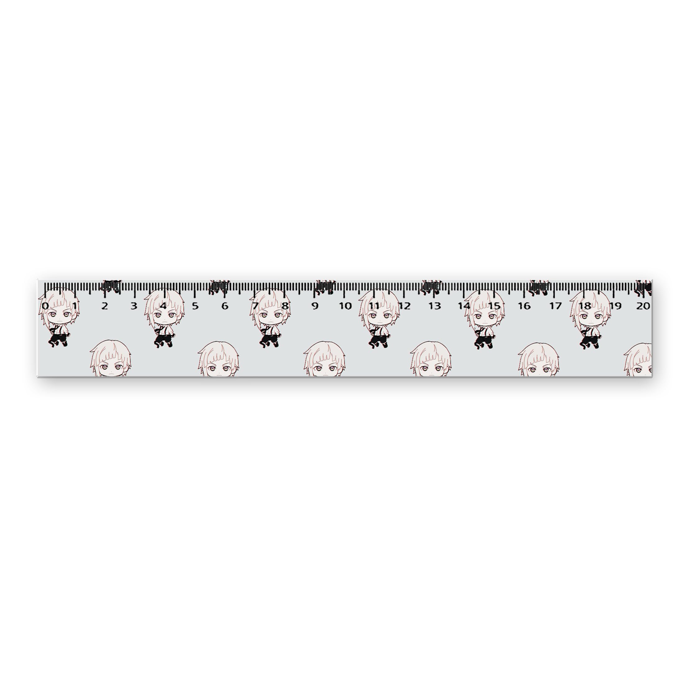 Jilijia Bungo Stray Dogs Anime Ruler 20cm Dazai Osamu Acrylic Creative Straight Ruler Cartoon Plastic Ruler Study Supplies for Students School Office