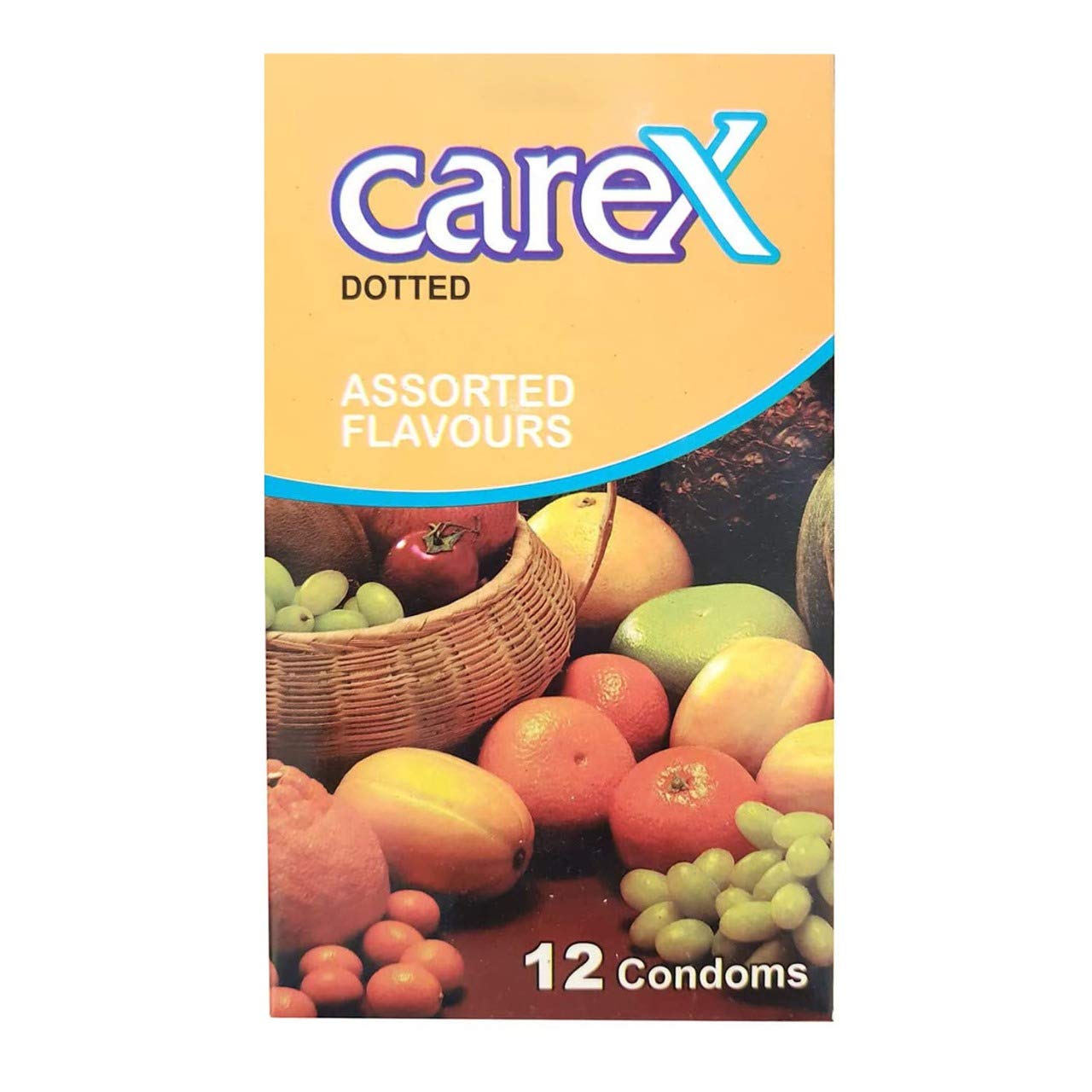 Carex Assorted Flavours Condoms, Natural, Pack of 12