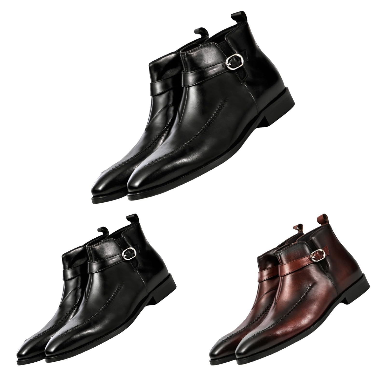 Botines para hombre Tacón Bloc Botines Cómodos Friezeitstietel
