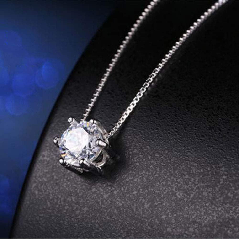 Tossper Women's Silver 925 Sterling Necklace Six Claw Aaa Zircon Choker Necklace For Collier Valentine's Day Gift