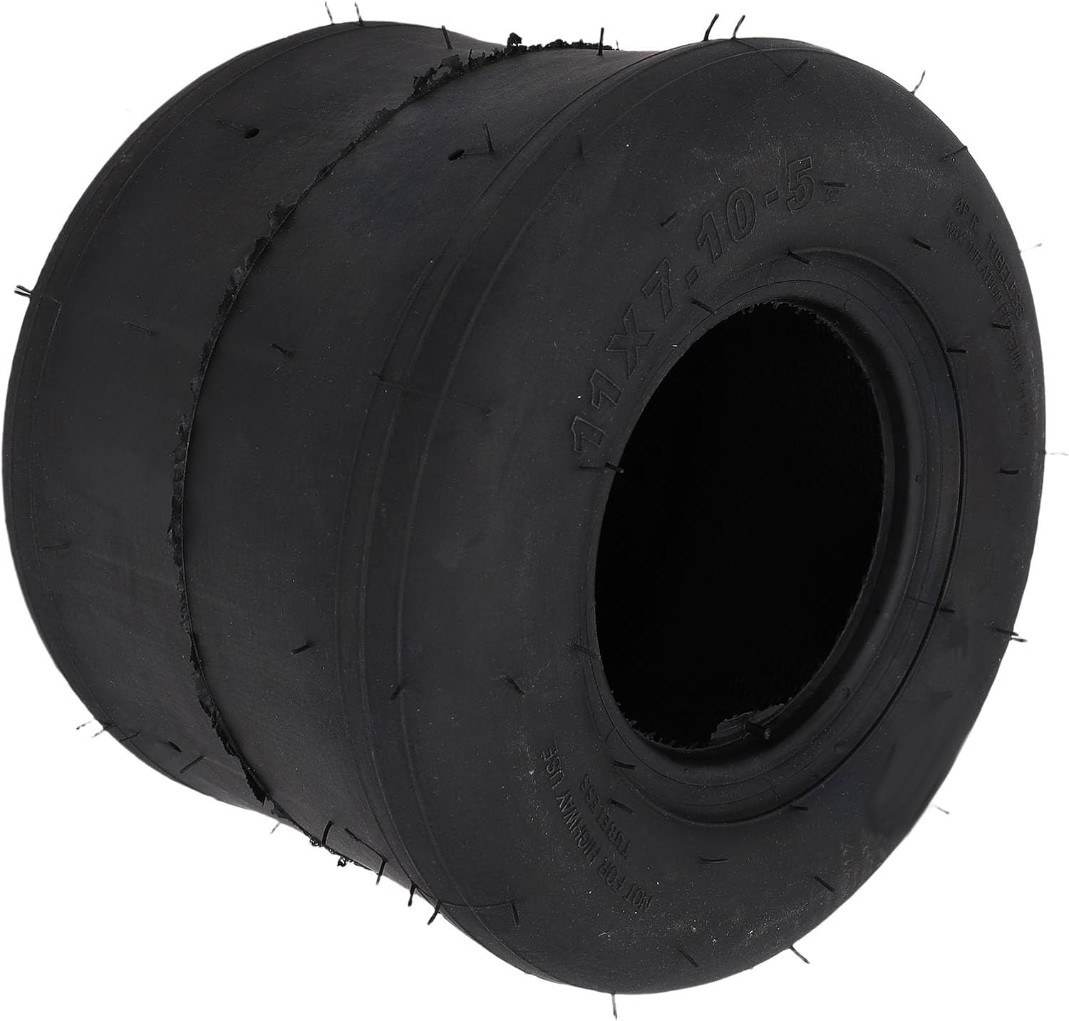 Luocute 11x7.10-5 Go Kart Tire, Tubeless Slick Tire with Shoulder Traction Technology for Drift Trike Go Kart ATV UTV Mower