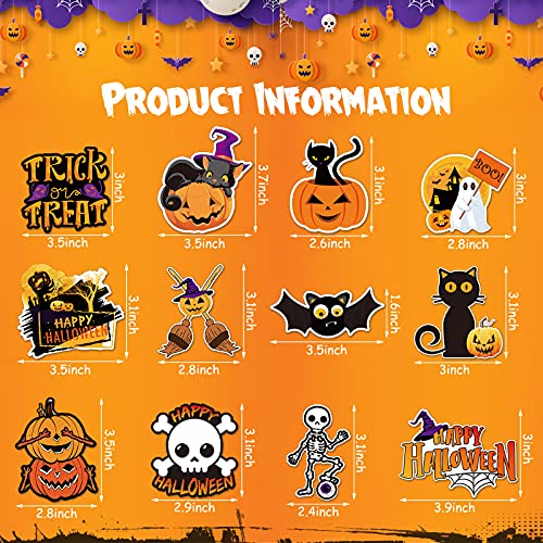 Nezyo NEZYO-HALLOWEEN -03 12 Pcs Halloween Magnetic Stickers Pumpkin Magnet Stickers Bat Magnet Decals Halloween Refrigerator Magnet Stickers Magnet Pumpkin Stickers Decorative Magnet Decor thumb #1